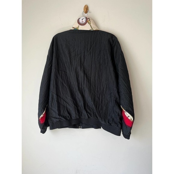 Vintage 80's windbreaker jacket!‎ Watches and chains design! sz L - Picture 9 of 9